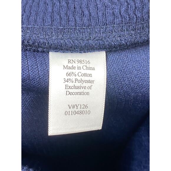 Coldwater Creek Pants Womens S Petite PS Blue Textured Heavy Pull On Crop NWT - Picture 5 of 11